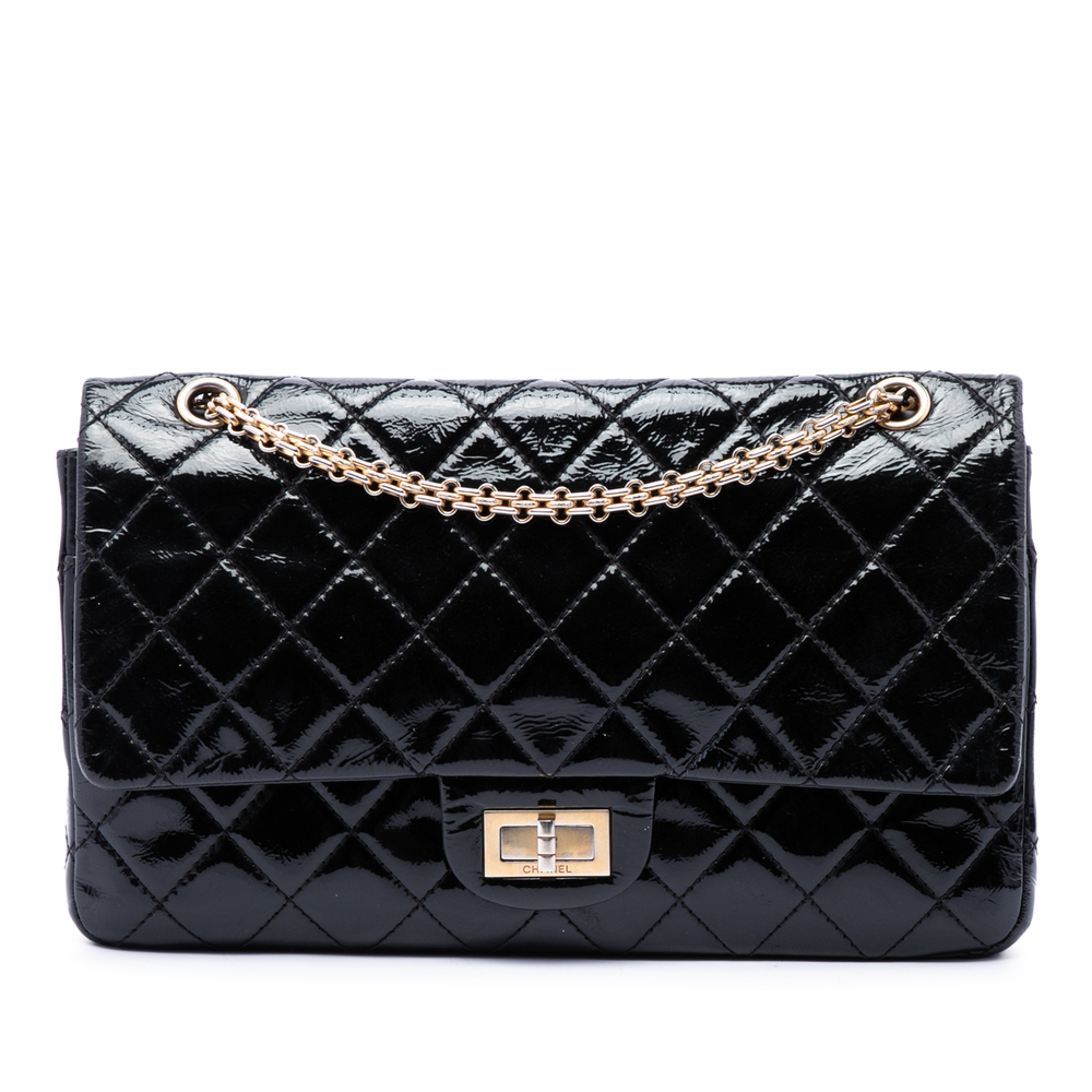 Pre-Loved Chanel Quilted Patent Reissue 2.55 Double Flap 227